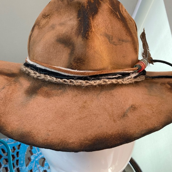 SOLD Funky Distressed Festival Hat - Picture 9 of 13